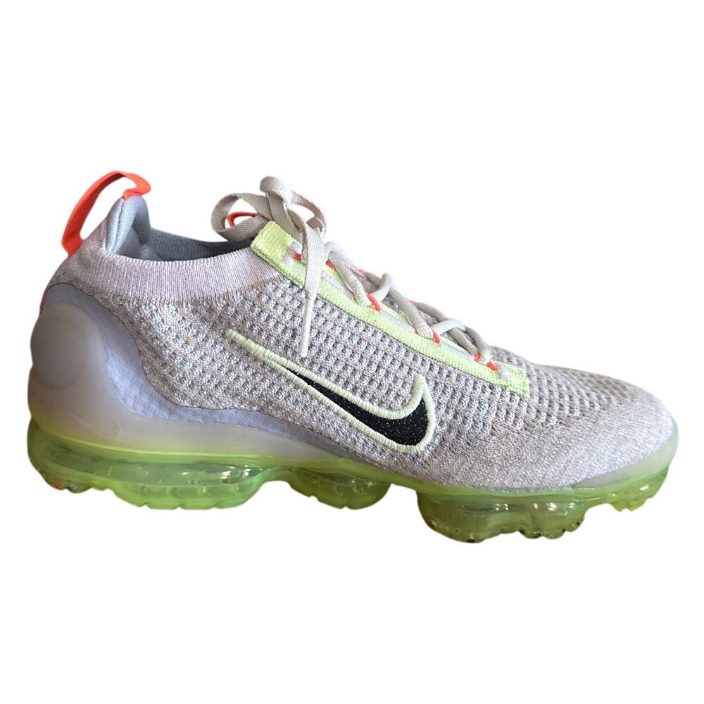 Nike Air Vapormax 2021 Flyknit Light Lime & Gray Sz 7.5 Women New